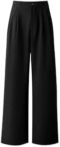 Neineiwu Hosen Neineiwu Damen Hosen Sommer Casual High Waist Hose Damen Weite Hose Elegant Bequem Hose mit Taschen