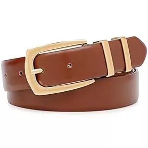 WHIPPY Gürtel WHIPPY Damen Ledergürtel für Jeans Hosen Mode Damen Gürtel Leder goldene Schnalle in Übergröße