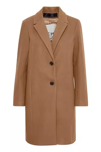 ICHI Mäntel ICHI IHJANNET JA4 Damen Steppmantel Wintermantel Winterjacke Kurzmantel mit Reverskragen und Knöpfen