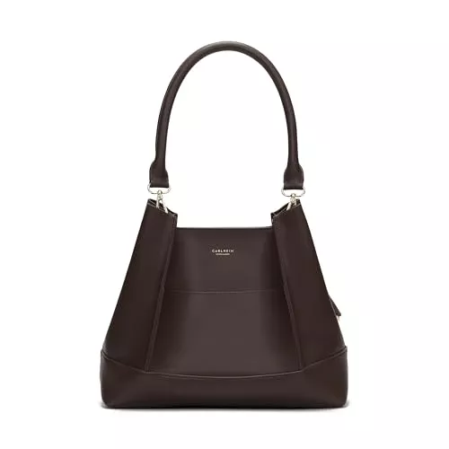 Carlheim Taschen & Rucksäcke Carlheim, Gotland Genuine Leather collection, Velvet Genuine Leather Handbag (Brown)