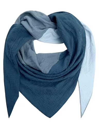 TOMEEK Schals & Tücher TOMEEK Schal Damen Baumwolle Dreieckstuch Halstuch Damen Dreieck Schal Farbkombination Musselin Halstuch 200cm x 120cm