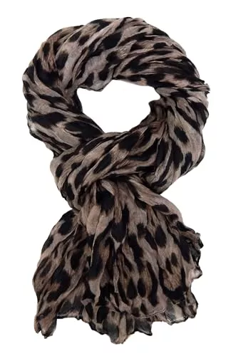 Ella Jonte Schals & Tücher Ella Jonte leichter Schal Leopard beige grau oder braun Animalprint Damenschal