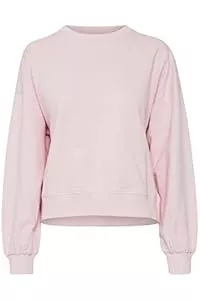 ICHI Pullover & Strickmode ICHI IHVEA SW2 Damen Sweatshirt Pullover Sweater 100% Baumwolle Sweatshirt mit Rundhalsausschnitt Regular-Fit