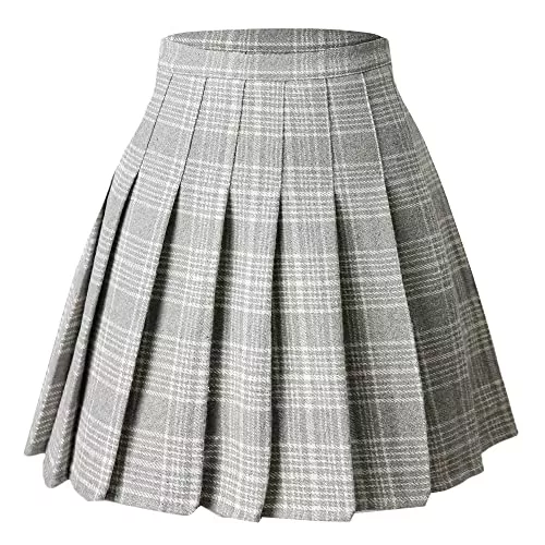 Hoerev Röcke Hoerev Frauen Mädchen vielseitig Plaid gezauter Rock mit Shorts für kaltes Wetter