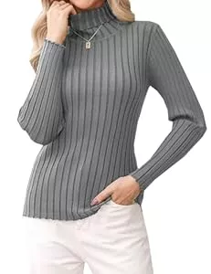 Gyabnw Pullover & Strickmode Gyabnw Pullover Damen Rollkragen Strickpullover Langarm Warmer Pulli Basic Gestrickt Sweater Obertiele Herbst Winter