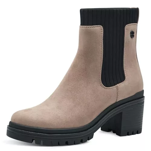 s.Oliver Stiefel s.Oliver Damen Chelsea Boots mit Blockabsatz Vegan