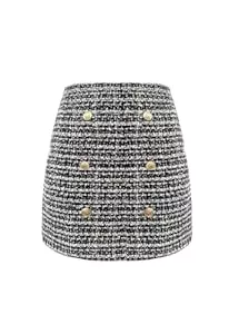 HERBATOMIA Röcke HERBATOMIA Women's Plaid Mini Skirt Pencil Above Knee Length High Elastic Waist Bodycon Zipper Vintage Short Skirts for Women