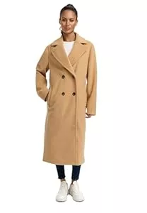 Navahoo Mäntel Navahoo Damen lange Übergangsjacke Mantel in Woll-Optik mit Reverskragen Sternlein 14 XS-3XL