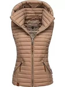 Navahoo Jacken Navahoo Damen Übergangsjacke leichte Steppweste mit Abnehmbarer Kapuze Shadaa XS-3XL