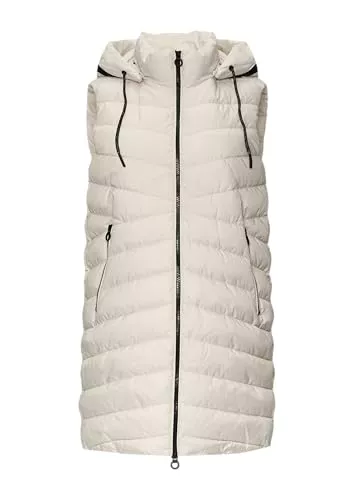 s.Oliver Westen s.Oliver Damen Steppweste mit Kapuze & Kontrastdetails, Outdoor-Weste für Freizeit & Übergang