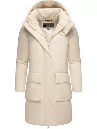 MARIKOO Mäntel MARIKOO Damen Mantel Lange warme Winterjacke mit Kapuze Nanami 16 S-3XL