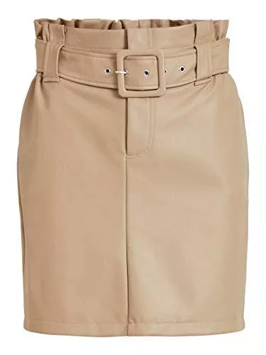 Vila Röcke Vila Female Lederrock Gürtel Kunstleder