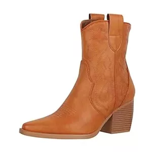Elara Stiefel Elara Damen Stiefeletten Cowboy Boots Chunkyrayan
