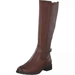 Tamaris Stiefel Tamaris Damen 1-25218-43 Mode-Stiefel, BLK LEA./Zebra, 42 EU