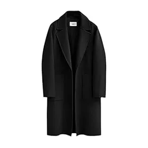 Deepsko Mäntel Damen-Mantel aus Wolle, lang, europäischer Stil, weich, für den täglichen Gebrauch, einreihig, gerade