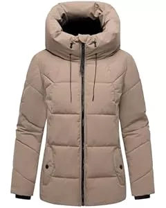 MARIKOO Jacken MARIKOO Damen Winterjacke warme Steppjacke mit Verstellbarer Kapuze Kuscheltatze XVI XS-XXL