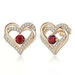 CDE Schmuck CDE Damen Ohrringe 925 Sterling Silber Rosengold Ohrringe Plattierung Geburtsstein Ohrringe mit 5A Kubik Zirkonia für Valentinstag Verlobung Geburtstagsgeschenk