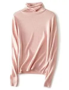 Ciovkis Pullover & Strickmode Ciovkis Damen Merinowolle Mischung Pullover Herbst Winter Rollkragen Langarm First-Line Tragefertig Nahtloser Strickpullover