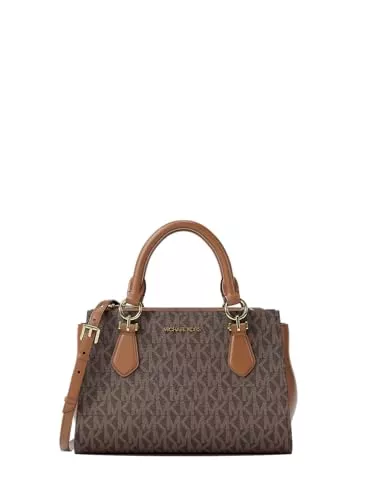 Michael Kors Taschen & Rucksäcke Michael Kors Marilyn Small Signature Logo Messenger Bag Brown PVC
