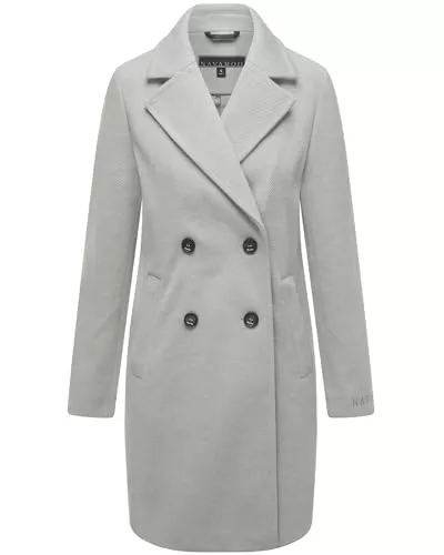 Navahoo Mäntel Navahoo Damen Mantel in Woll-Optik Langer klassischer Trenchcoat Frostjuwel 14 XS-3XL