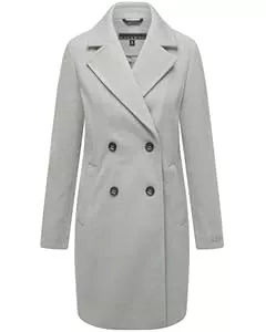 Navahoo Mäntel Navahoo Damen Mantel in Woll-Optik Langer klassischer Trenchcoat Frostjuwel 14 XS-3XL