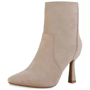 VAN HILL Stiefel VAN HILL Damen Klassische Stiefeletten Leicht Gefüttert mit Pfennigabsatz