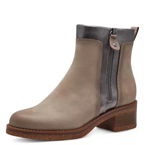 MARCO TOZZI Stiefel MARCO TOZZI Damen Stiefeletten mit Absatz mit Lederanteil Blockabsatz