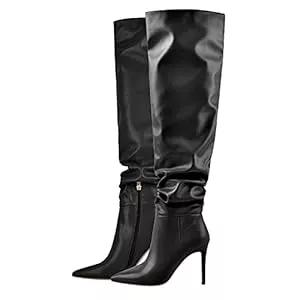 Only maker Stiefel Only maker Damen Langschaft Stiefel mit Pfennigasbatz Kniehohe Stiefel Herbst-Winterstiefel
