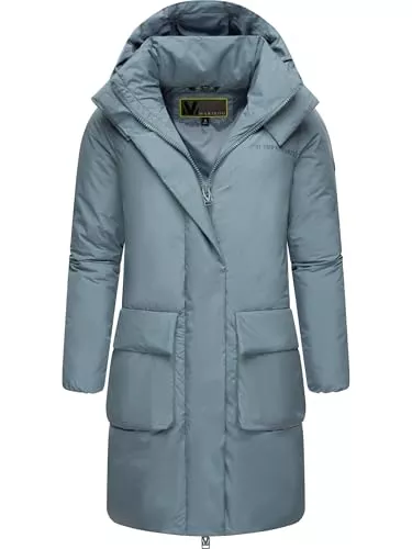 MARIKOO Mäntel MARIKOO Damen Mantel Lange warme Winterjacke mit Kapuze Nanami 16 S-3XL
