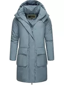 MARIKOO Mäntel MARIKOO Damen Mantel Lange warme Winterjacke mit Kapuze Nanami 16 S-3XL