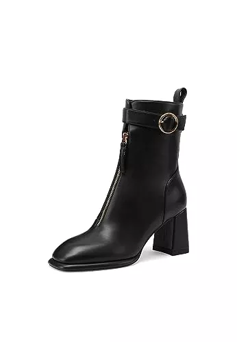 QUEEN HELENA Stiefel QUEEN HELENA Stiefeletten mit Absatz Niedrige Stiefel Damen K3215