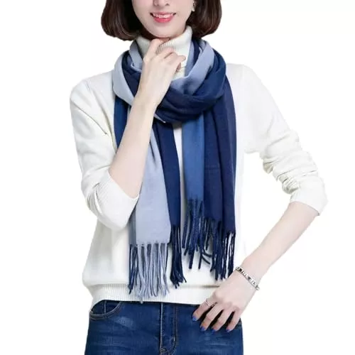 Glamexx24 Schals & Tücher Glamexx24 Schal Damen Winterschal Gefühl Langer Schal mit Fransen Baumwolle Warm Herbst Winter Unifarben Deckenschal und Tücher 200 x 74 cm, 165x 70 cm