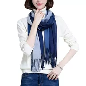 Glamexx24 Schals & Tücher Glamexx24 Schal Damen Winterschal Gefühl Langer Schal mit Fransen Baumwolle Warm Herbst Winter Unifarben Deckenschal und Tücher 200 x 74 cm, 165x 70 cm