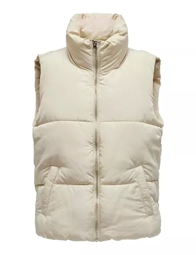 JDY Westen JdY Damen Puffer Weste Wattierte Stepp Übergangsjacke ohne Ärmel Basic ohne Kapuze JDYNEWERICA