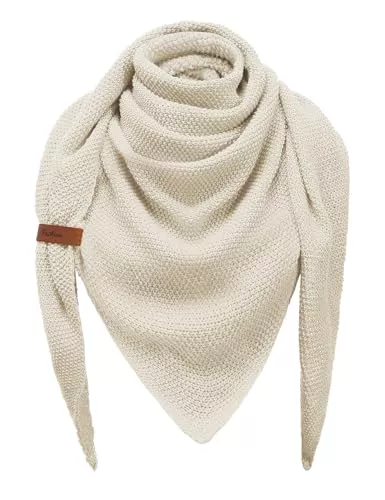 Svanco Schals & Tücher Svanco Schal Damen Dreiecksschal Winter Musselin Halstuch Loop Strickschal Dreieckstuch Leicht Dünn Winterschal Kuschelig Damenschal Wollschal, Einfarbig 200 * 80 cm