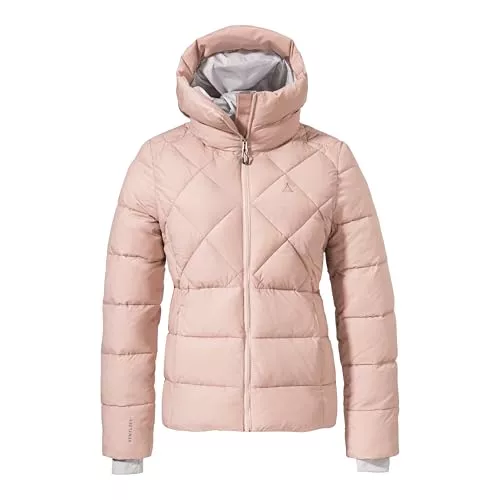 Schöffel Jacken Schöffel Damen Ins Jacket Boston L, warme Winterjacke aus recycelten Materialien, leichte Steppjacke mit Kapuze, winddicht und wasserabweisend