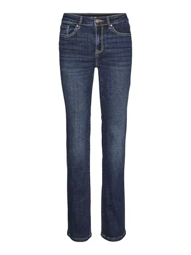 VERO MODA Jeans VERO MODA Female Straight-Fit VMFLASH Mid Rise Gerade geschnitten Jeans