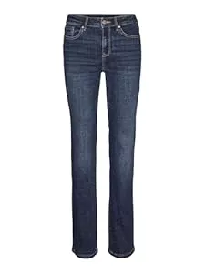VERO MODA Jeans VERO MODA Female Straight-Fit VMFLASH Mid Rise Gerade geschnitten Jeans