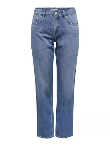ONLY Jeans ONLY Female Straight-Fit Jeans ONLLUMI Mittlere Taille Hohe Taille Jeans