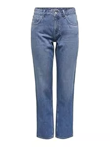 ONLY Jeans ONLY Female Straight-Fit Jeans ONLLUMI Mittlere Taille Hohe Taille Jeans