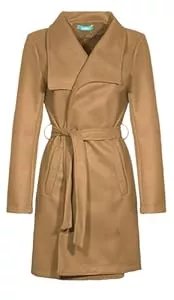 malito more than fashion Mäntel malito – Damen Trenchcoat einfarbig mit Gürtel & Taschen – klassischer Mantel für Herbst & Winter – schicker Übergangsmantel 15142 (Größe S-XXL)