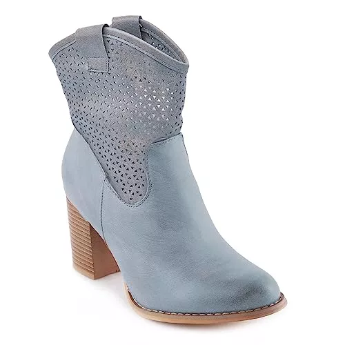 Toocool Stiefel Toocool Sommerstiefel für Damen, Sommerschuhe für Damen, perforierte Sommerstiefel für Damen, bequeme Absatzschuhe, Stiefeletten für Damen G633