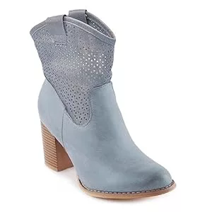 Toocool Stiefel Toocool Sommerstiefel für Damen, Sommerschuhe für Damen, perforierte Sommerstiefel für Damen, bequeme Absatzschuhe, Stiefeletten für Damen G633