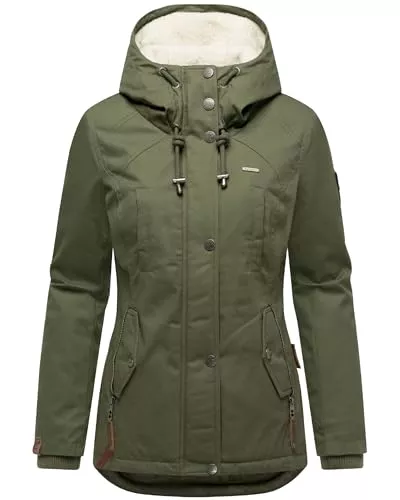 MARIKOO Jacken MARIKOO Damen warme Winterjacke mit kuscheliger Kapuze Bikoo XS-5XL