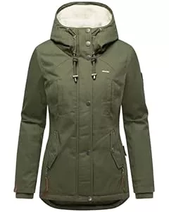 MARIKOO Jacken MARIKOO Damen warme Winterjacke mit kuscheliger Kapuze Bikoo XS-5XL