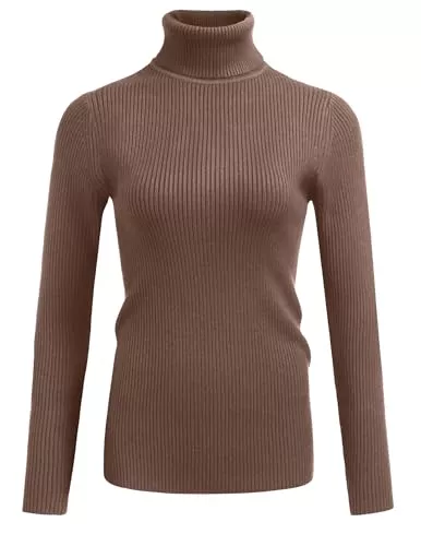 Hotouch Pullover & Strickmode Hotouch Pullover Damen Rollkragenpullover Elegant Strickpullover Langarm Strick Pulli Casual Rollkragenshirt Einfarbig Obertiele S-XXL