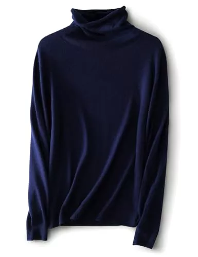 Ciovkis Pullover & Strickmode Ciovkis Damen Merinowolle Mischung Pullover Herbst Winter Rollkragen Langarm First-Line Tragefertig Nahtloser Strickpullover