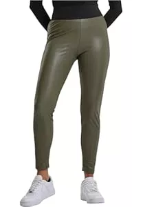 Urban Classics Hosen Urban Classics Damen Ladies Faux Leather High Waist Leggings