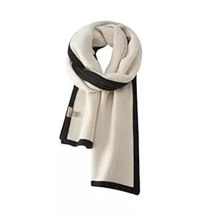 Cocila Schals & Tücher Cocila Ungarn Schal Frauen- und Winter-warmer einfarbiger farblich passender einfacher Mode-Schal Schal Damen Winter Wolle Schal Schwarz Rot Winter Grosses Tuch Schultertuch Stola