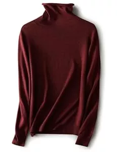 Ciovkis Pullover & Strickmode Ciovkis Damen Merinowolle Mischung Pullover Herbst Winter Rollkragen Langarm First-Line Tragefertig Nahtloser Strickpullover